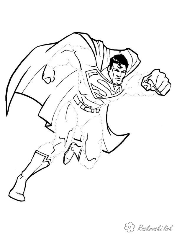 Розмальовки супермен розфарбування для дітей, супермен, для хлопчиків
