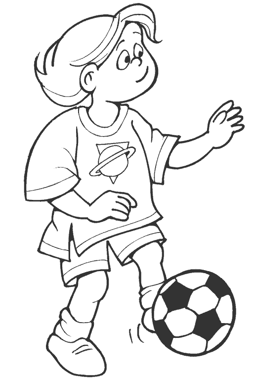 Розмальовки футбол дівчина грає у футбол