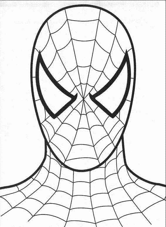 Розмальовки Супергерої людина павук, портрет, комікси, MARVEL