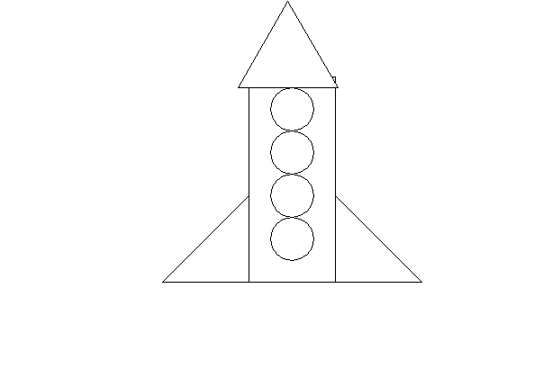 Розмальовки Розфарбуй геометричні фігури коло трикутник прямокутник ракета розфарбування з геометричних фігур