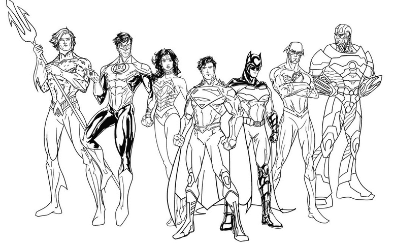 Раскраски Супергерои раскраски супергерои DC Comics