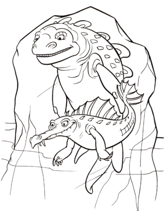 Розмальовки Рептилії розмальовки для дітей, дві рептилії, природа