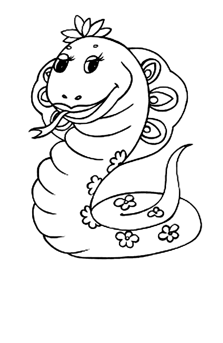 Розмальовки рептилії королівська добра кобра