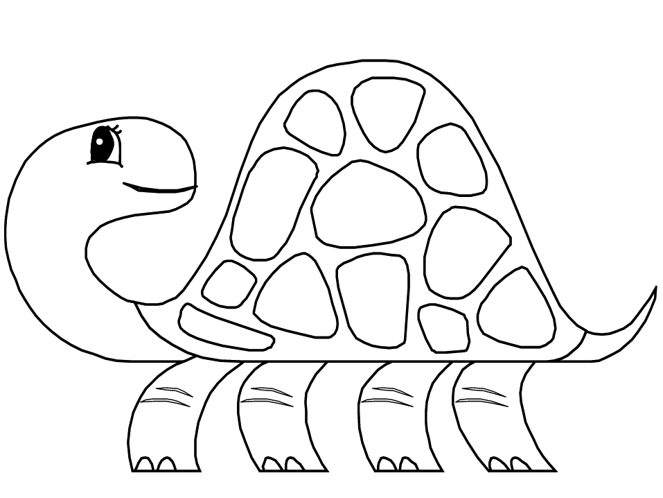 Розмальовки рептилії велика добра черепаха