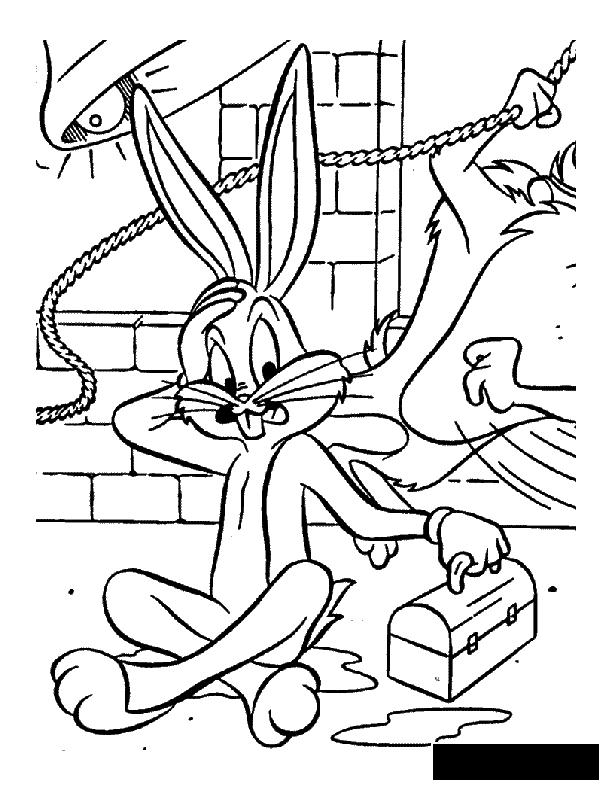 Розмальовки уолт Кролик і скриня