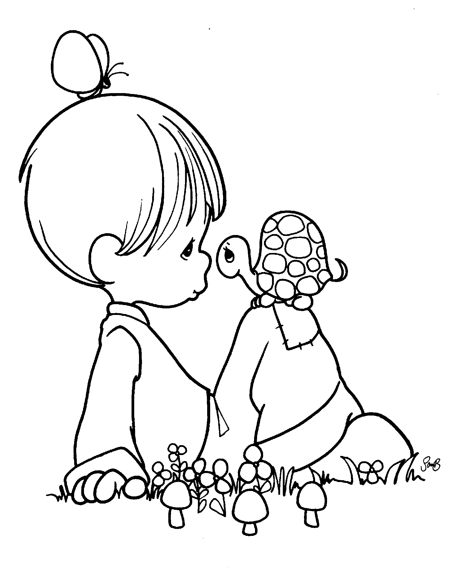 Розмальовки черепашка Свято 1 червня День захисту дітей дівчинка черепаха