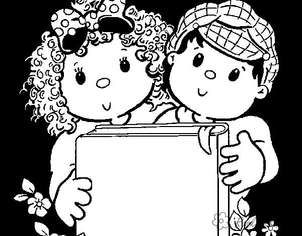 Розмальовки дітей Свято 1 червня День захисту дітей хлопчик дівчинка книга
