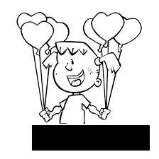 Розмальовки червня Свято 1 червня День захисту дітей дівчинка кульки