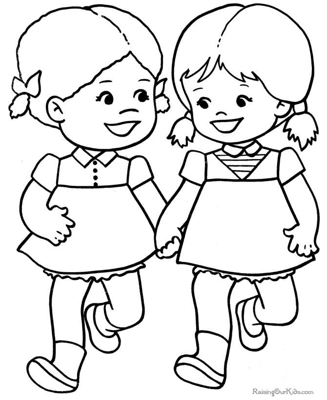 Розмальовки 1 червня день захисту дітей Свято 1 червня День захисту дітей діти дівчинка друзі подруга