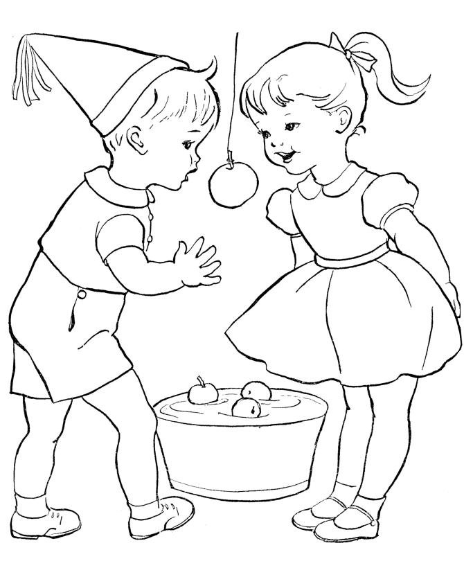 Розмальовки дітей Свято 1 червня День захисту дітей дівчинка хлопчик гра яблуко