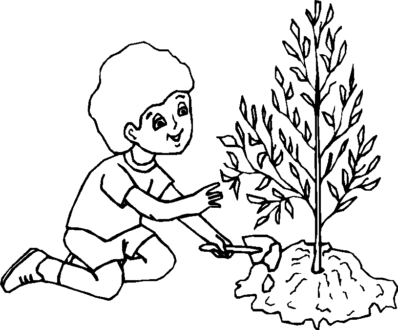 Розмальовки червня Свято 1 червня День захисту дітей хлопчик дерево помічник літо