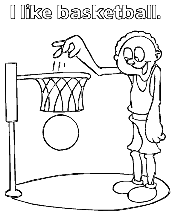 Розмальовки Баскетбол баскетбол, напис, спорт, гра