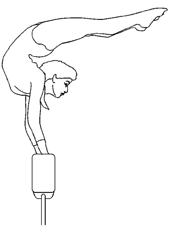 Розмальовки Гімнастика гімнастика, стійка на руках, розмальовки