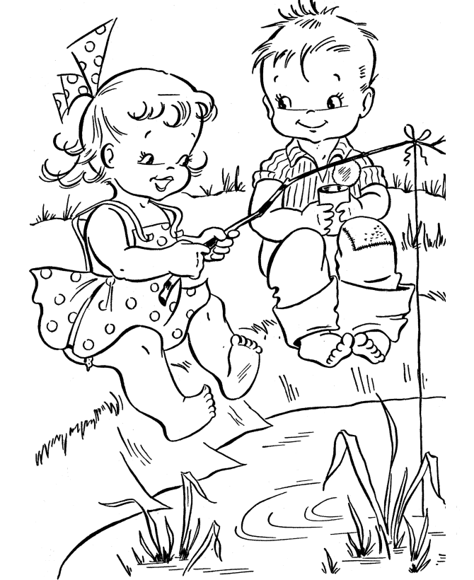 Розмальовки 1 червня день захисту дітей Свято 1 червня День захисту дітей діти гра літо річка рибалка