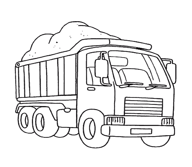 Розмальовки Машини вантажівка 