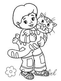 Розмальовки 1 червня день захисту дітей Свято 1 червня День захисту дітей хлопчик кіт гра