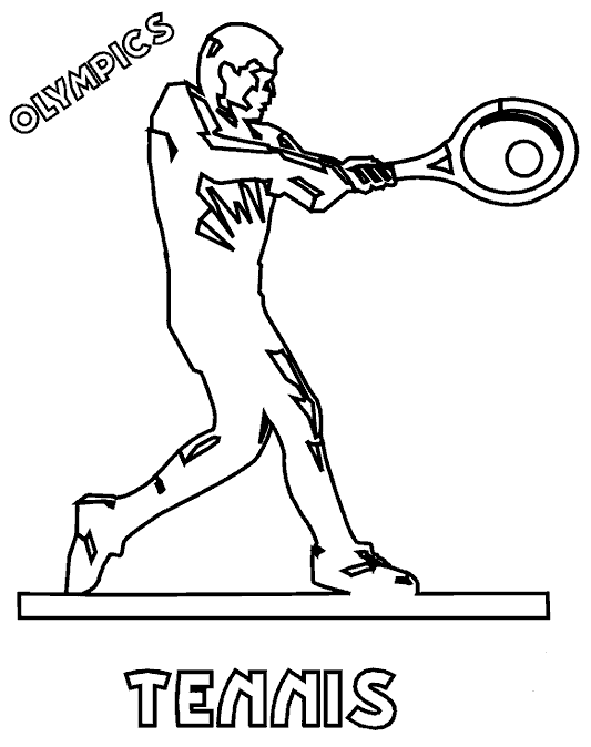 Розмальовки дітей теніс олімпіада