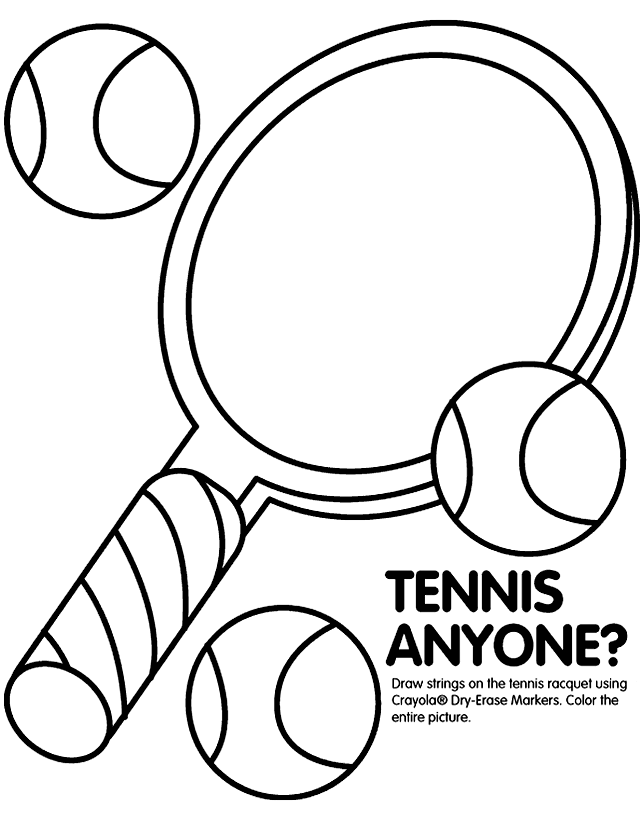 Розмальовки спорт розфарбування теніс