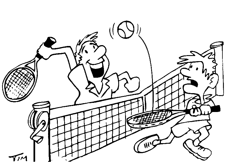 Розмальовки спорт грають у теніс
