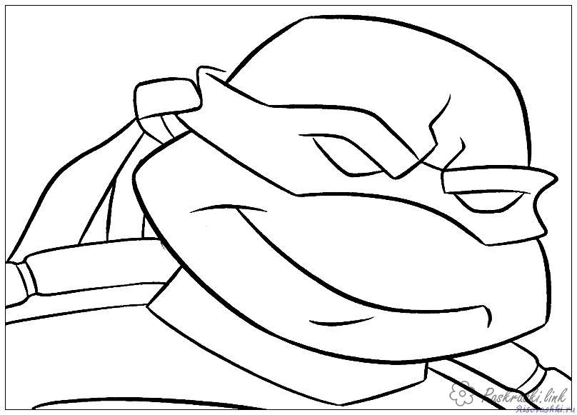 Розмальовки мультфільми усміхнена черепашка ніндзя