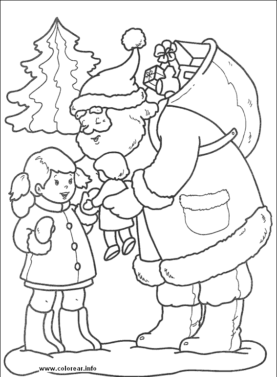 Розмальовки подарунки Радянський мультфільм, дід мороз, дівчинка, зима, подарунки, новий рік