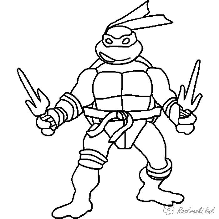 Розмальовки mutant черепашки ніндзя, розмальовки, розмальовки хлопчикам, teenage mutant ninja turtles, рафаель
