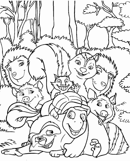 Розмальовки звірі лісові тварини