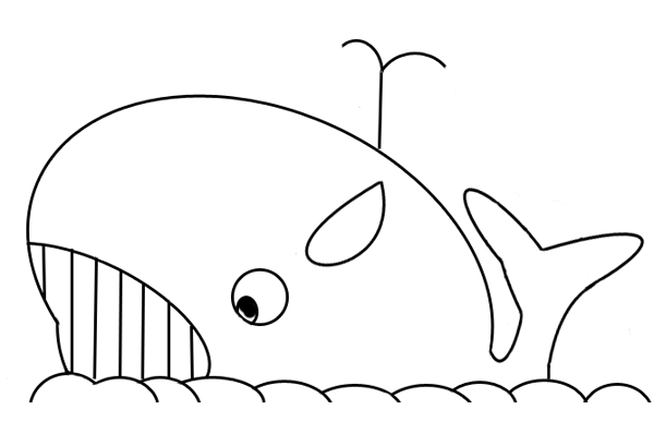 Розмальовки підводний кит