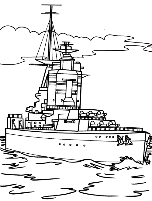 Раскраски Корабли военный корабль, раскраска для мальчиков