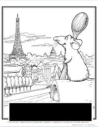 Раскраски Париж раскраска город Париж,Реми,Эйфелева башня,дома