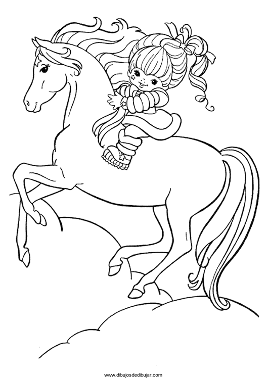 Розмальовки Коні дівчинка, конячка, розмальовки для дітей