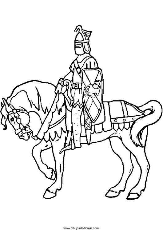 Розмальовки Коні лицар, коні, розмальовки для дітей