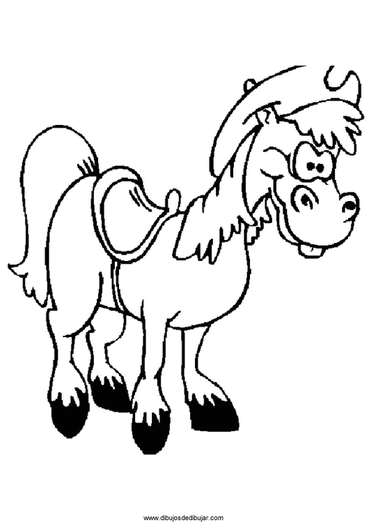 Розмальовки Коні розфарбування кумедна конячка, для дітей, природа, тварини
