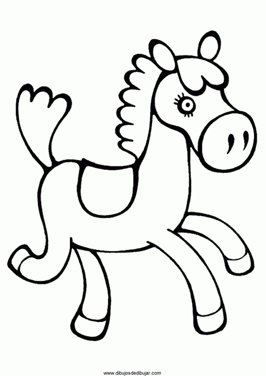 Розмальовки Коні розфарбування кумедна конячка, для дітей