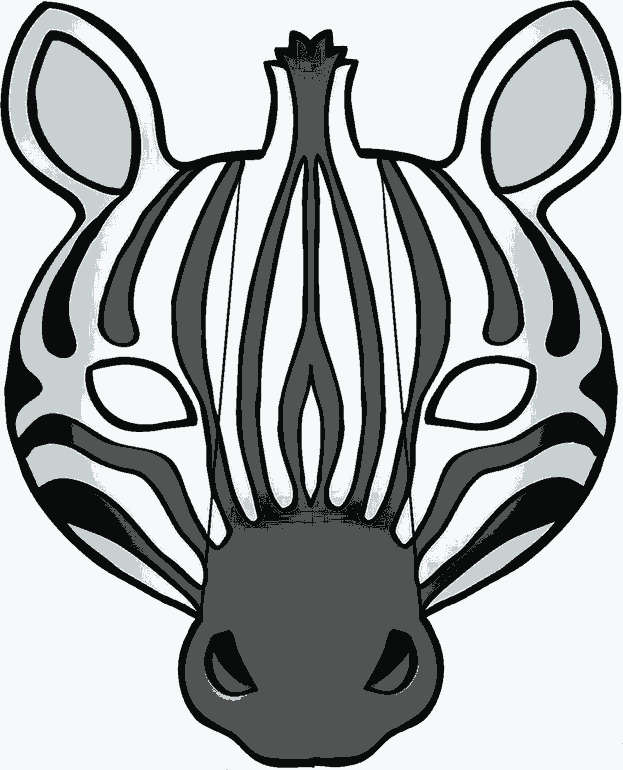 Розмальовки Зебра мордочка зебри, розфарбування