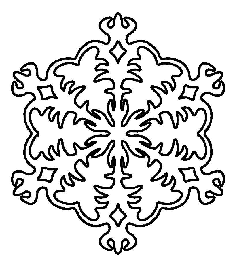 Розмальовки сніжинки сніжинки з паперу 