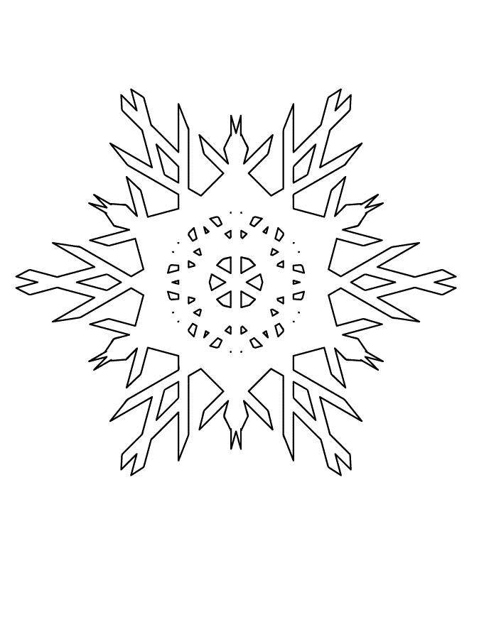 Розмальовки сніжинки Сніжинка
