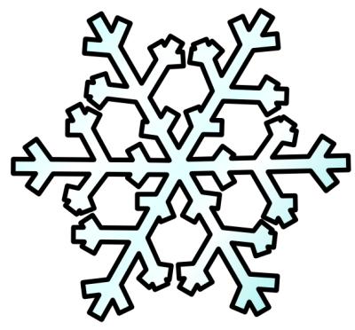 Розмальовки сніжинки Розмальовка сніжинки з блакитними відтінками