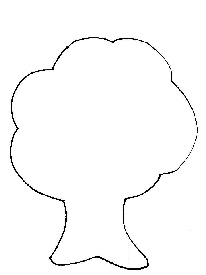 Розмальовки Дерева для вирізання з паперу вирізаємо дерево по контуру