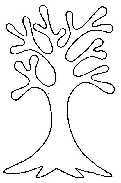 Розмальовки Дерева для вирізання з паперу розмальовка дерево з товстими гілками