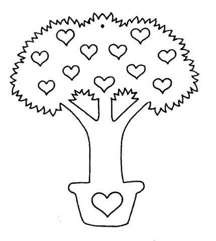 Розмальовки Дерева для вирізання з паперу дерево для вирізання