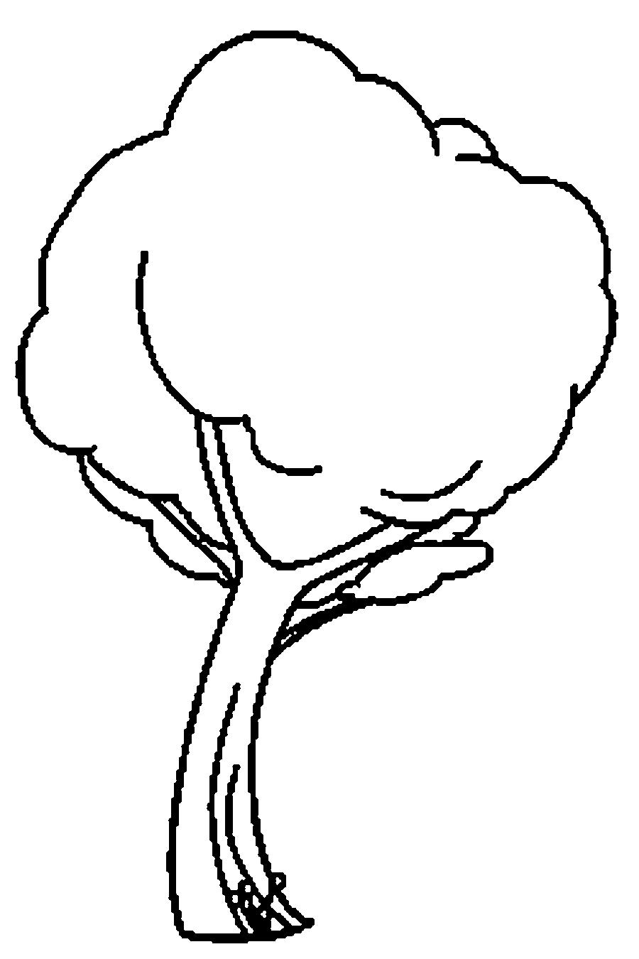 Розмальовки Дерева для вирізання з паперу велика крона дерева 
