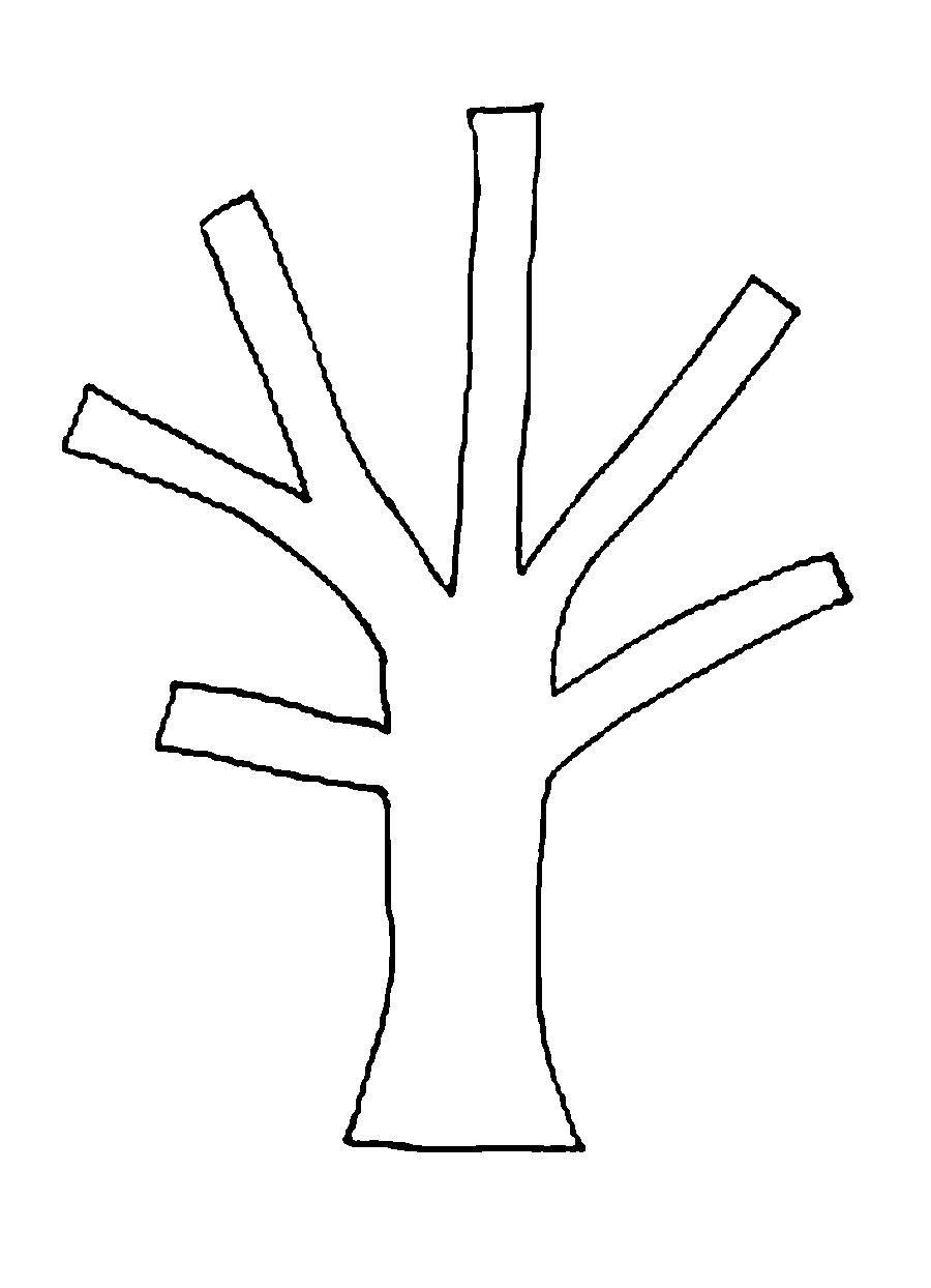 Розмальовки Дерева для вирізання з паперу вирізаємо дерево в дитячому садку 