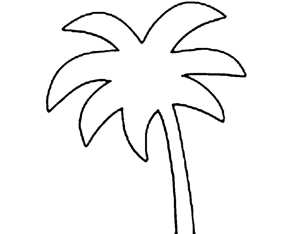 Розмальовки Дерева для вирізання з паперу пальма