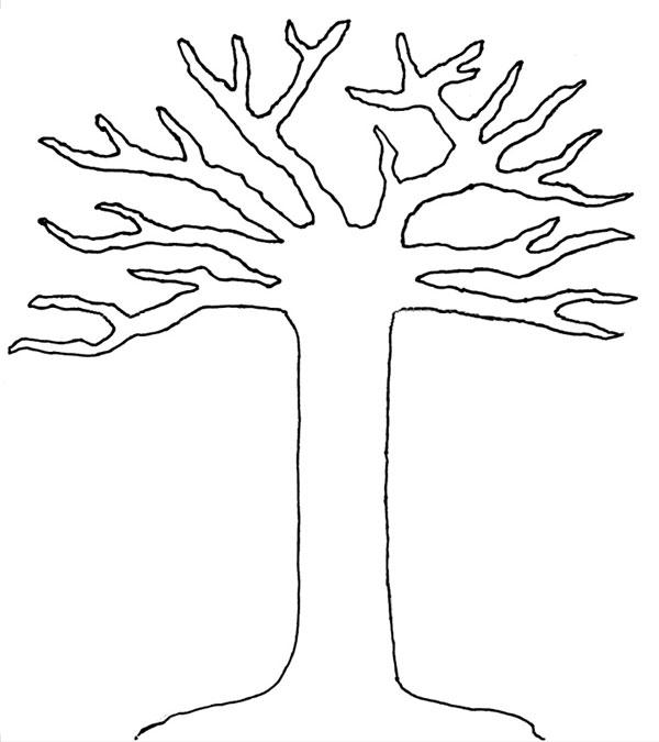 Розмальовки Дерева для вирізання з паперу саморобки за шаблоном у дитячому садку. ідеї для аплікацій
