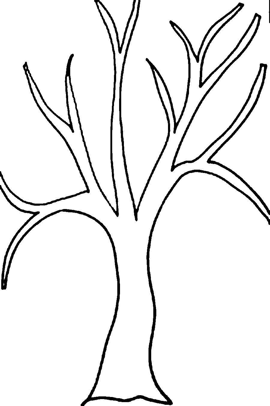 Розмальовки Дерева без листя 