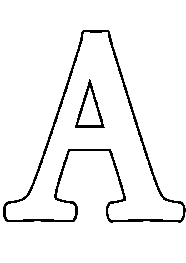 Розмальовки Букви з паперу буква а для вирізки, алфавіт шаблони