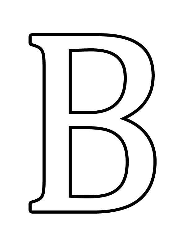 Розмальовки Букви з паперу буква в контур для вирізки, алфавіт для дітей