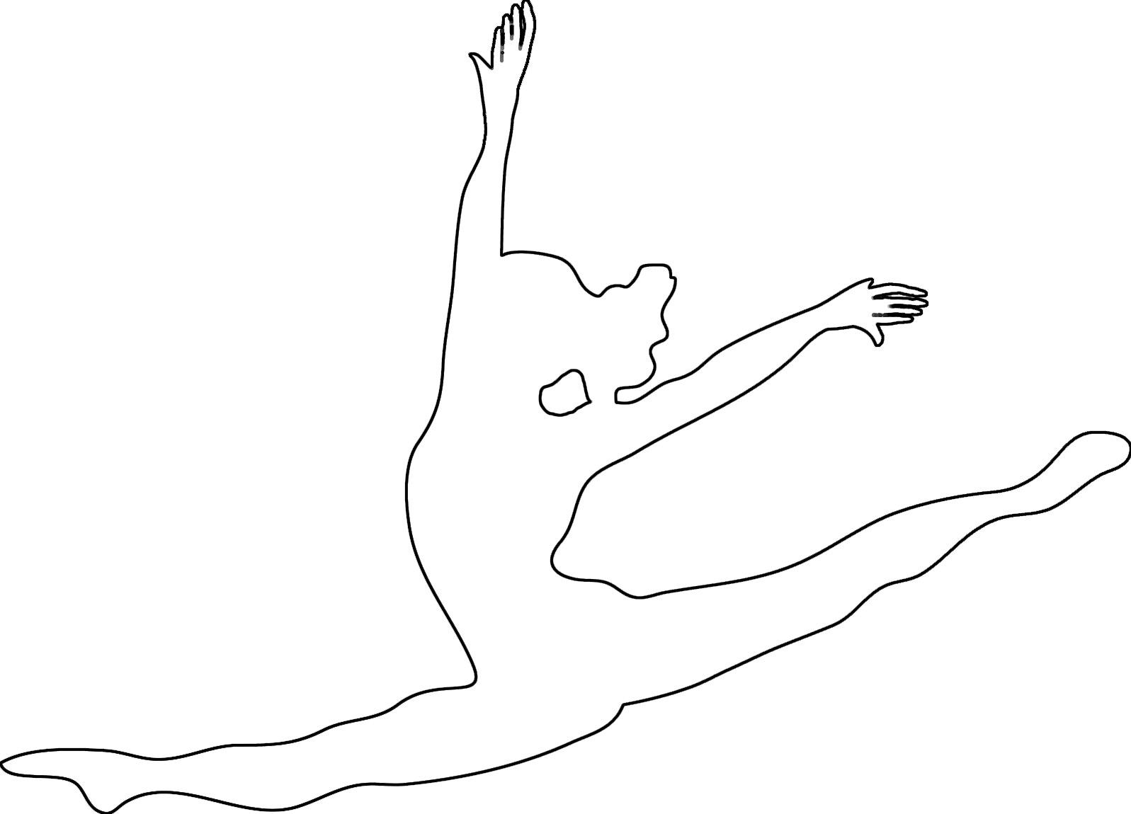 Розмальовки шаблони балерин балерина в польоті контур для вирізання з паперу
