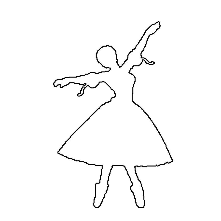 Розмальовки шаблони балерин красива балерина шаблон для вирізання з паперу